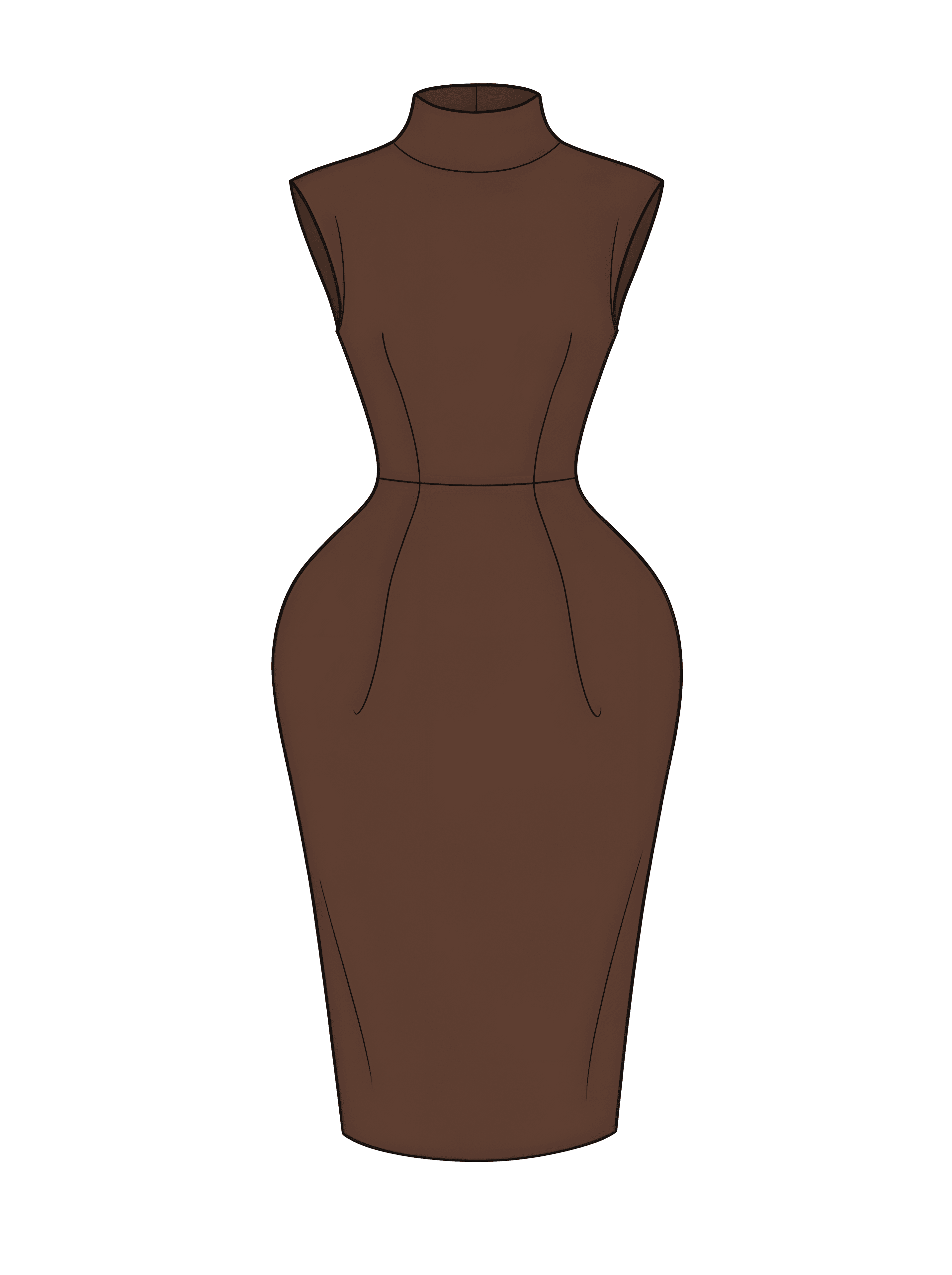 Chocolate leather dress sketch