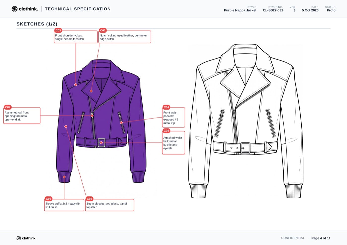 Sketch call outs page