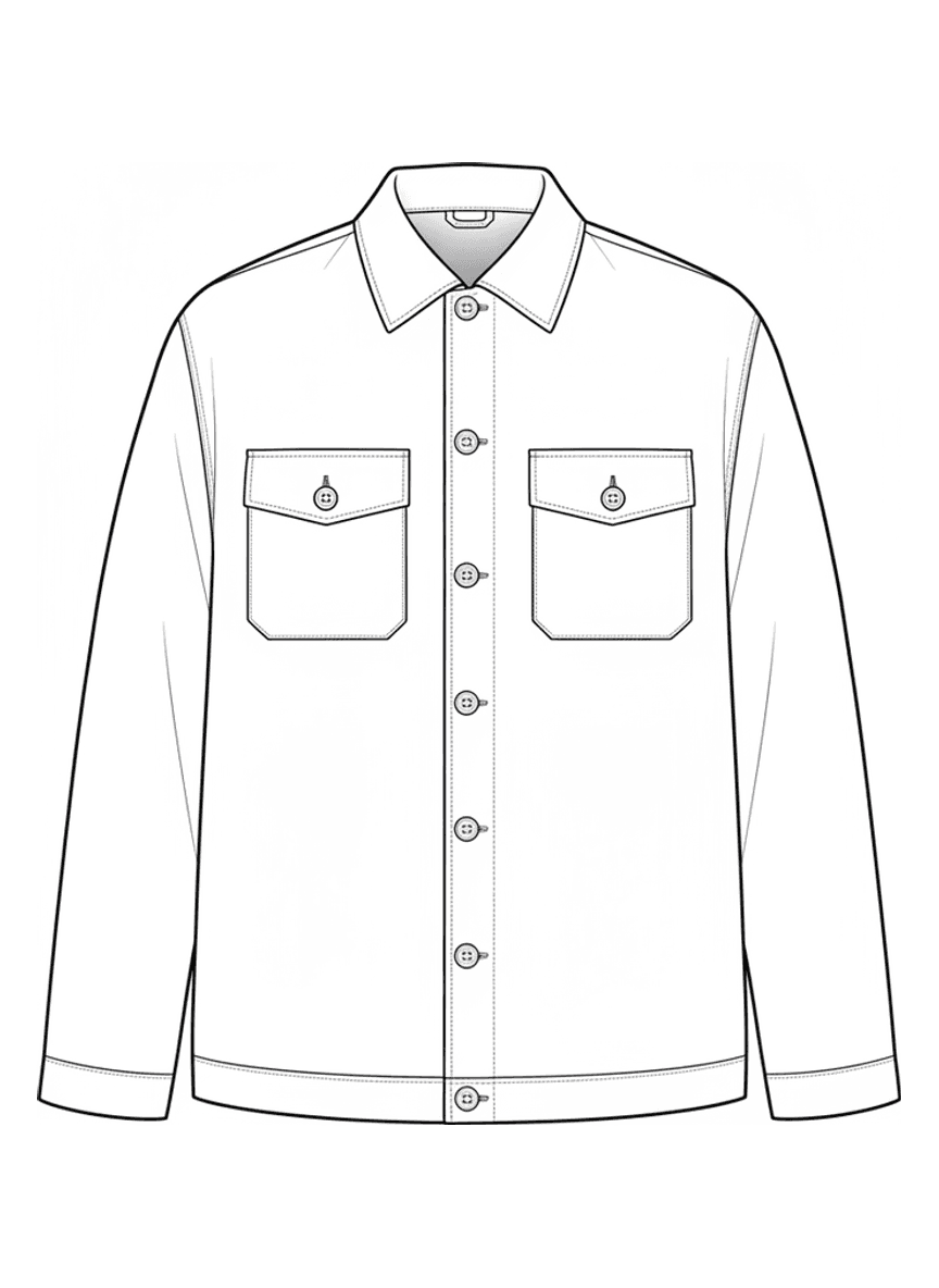 Line flat vector generated from the chore jacket